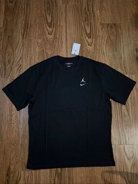 Jordan Brooklyn Varsity T-Shirt II2337-010 Men's Size L Black Embroidered